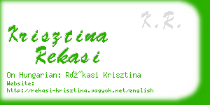 krisztina rekasi business card